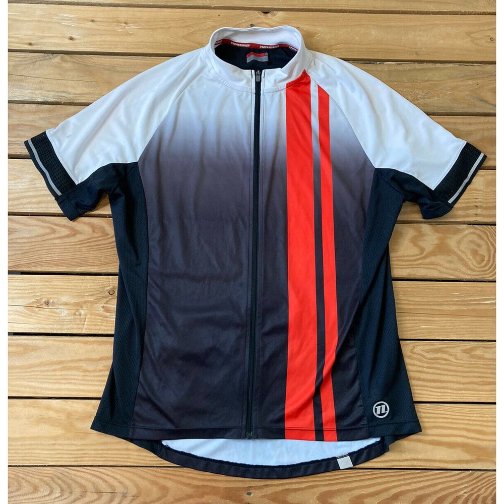 NOVARA Men’s Short Sleeve Full Zip Jersey Top L